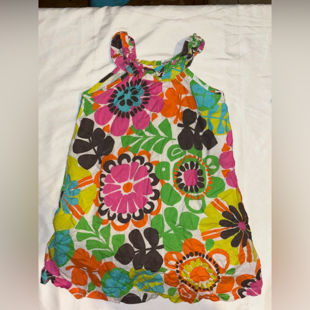 Colorful Floral Kids Casual Dress